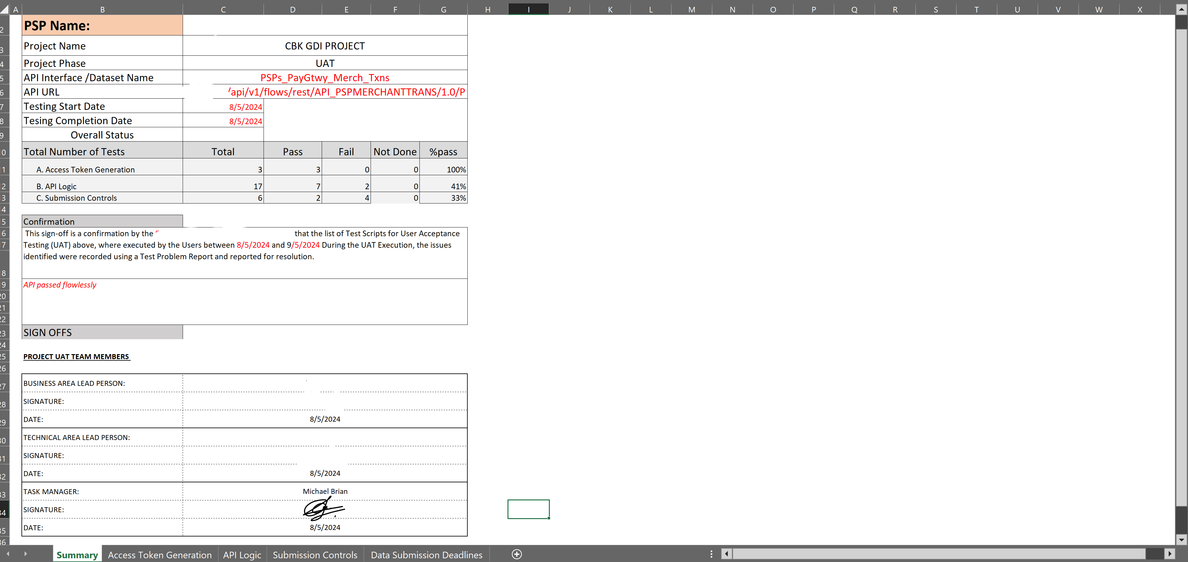 CBK PSP Reporting System